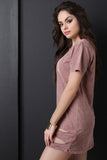 Rock N Roll Distressed Mineral Wash T-Shirt Dress