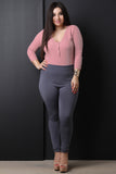 Ribbed Knit Button Up Bodysuit