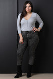 Ribbed Knit Button Up Bodysuit