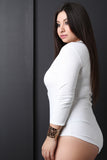 Ribbed Knit Button Up Bodysuit