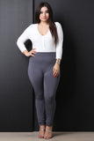 Ribbed Knit Button Up Bodysuit