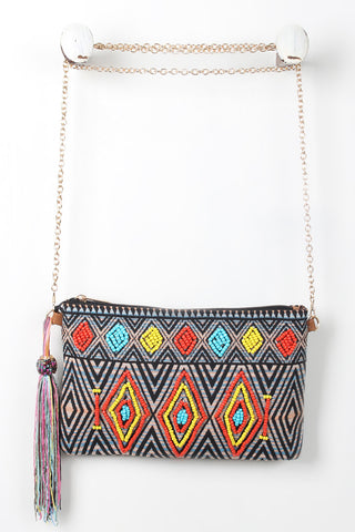Colorful Beaded Embellishments Clutch