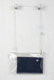 Denim Clear Envelope Clutch