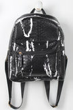 Faux Snakeskin Splattered Paint Mini Backpack