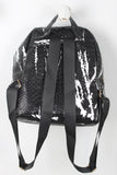 Faux Snakeskin Splattered Paint Mini Backpack