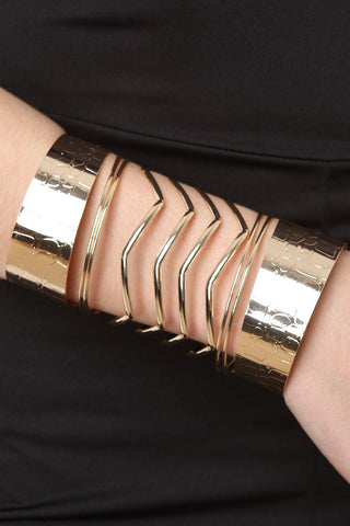 Chevron Pattern Cuff Bracelet