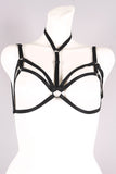 Double Triangle Caged Choker Bra Harness
