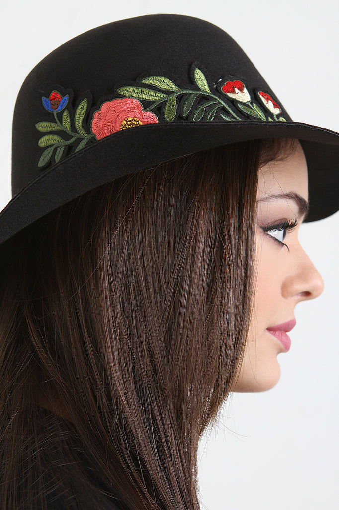 Floral Patch Floppy Hat