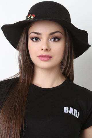 Floral Patch Floppy Hat