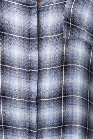 High Low Button Up Plaid Dress