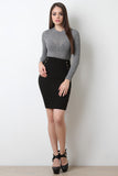 Two Tone Marled Knit Bodysuit