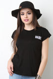 Casual Round Neck Babe Tee