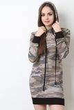 Distressed Camouflage Sweater Dress