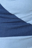 Geo Block Denim Mini Skirt