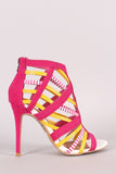 Shoe Republic LA Strappy Caged Open Toe Stiletto Heel