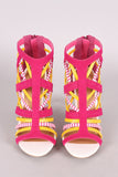 Shoe Republic LA Strappy Caged Open Toe Stiletto Heel