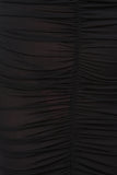 Semi-Sheer Mock Neck Ruched Dress