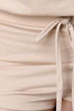 French Terry Knit Side Eyelet Tie Shorts