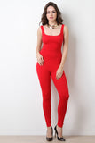 Casual Sleeveless Square Neck Jumpsuit