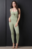 Casual Sleeveless Square Neck Jumpsuit
