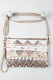 Girly Chevron Sequins Clutch