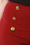 High Waisted Palazzo Decor Button Pants