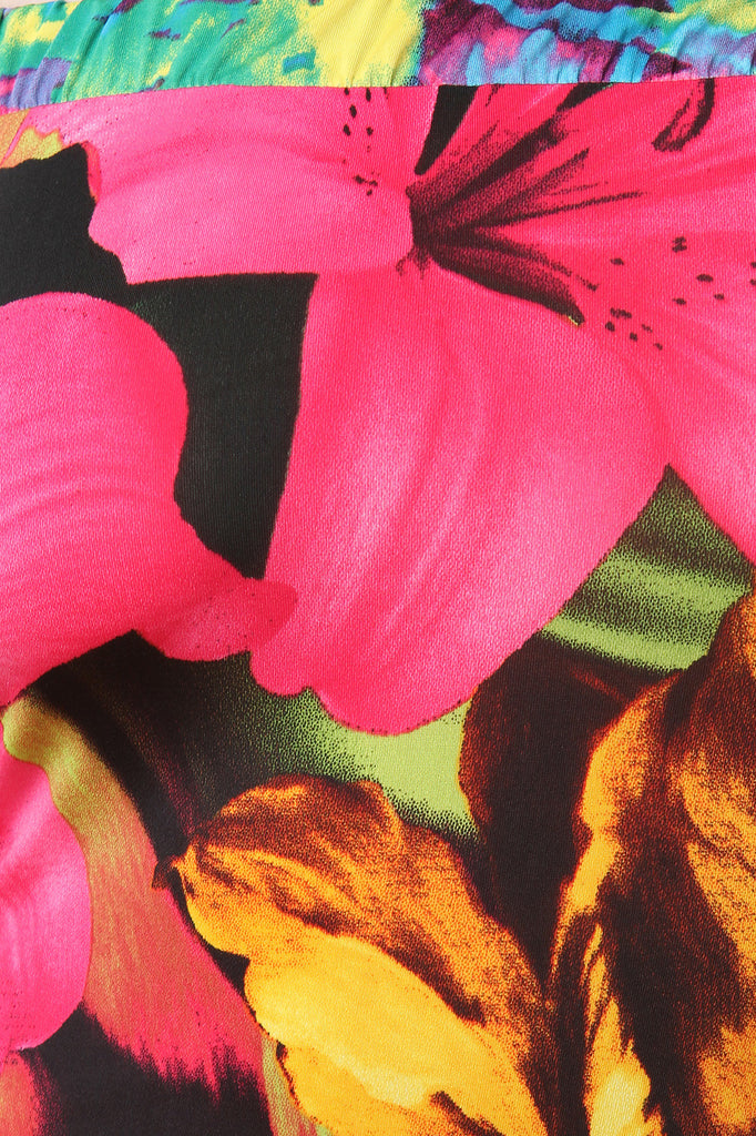Tropical Bell Sleeve Bardot Dress