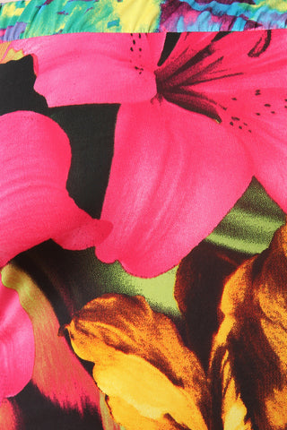Tropical Bell Sleeve Bardot Dress