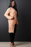 Square Hem High Low Sweater Top