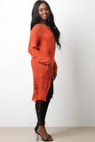 Square Hem High Low Sweater Top