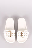 Liliana Buckled Open Toe Slide Sandal