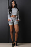 French Terry Distressed Short