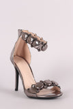 Shoe Republic LA Button And Stud Ankle Strap Stiletto Heel