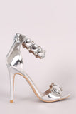 Shoe Republic LA Button And Stud Ankle Strap Stiletto Heel
