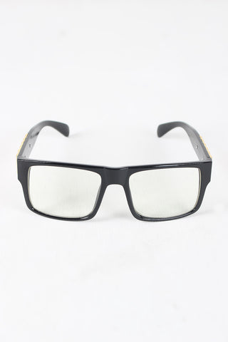Clear Lense Wrist Watch Chain Sunglasses