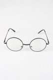 Circular Metal Framed Clear Lens Sunglasses