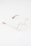 Circular Metal Framed Clear Lens Sunglasses