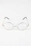 Circular Metal Framed Clear Lens Sunglasses