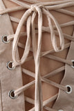 Vegan Suede Lace-Up Back Dress