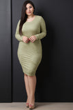 Vegan Suede Lace-Up Back Dress