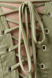 Vegan Suede Lace-Up Back Dress