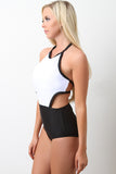 Contrast High Waist Swimsuit