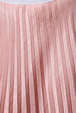 Silky High Waisted Pleated Midi Skirt