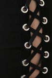 Corset Lace-up Side Midi Skirt