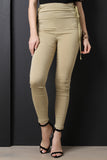 Corset Side Lace Up Taper Pants