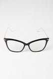 Clear Lense Slight Cat Eye Sunglasses