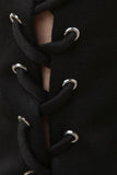 Eyelet Corset Lace Up Stretchy Pants