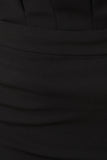 Stretchy Self-Tie Sash Ruffle Waist Midi Skirt