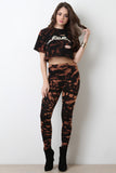 Squad Bleach Blotch Crop Top