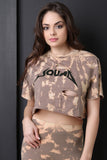 Squad Bleach Blotch Crop Top